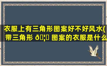 衣服上有三角形图案好不好风水(带三角形 🦅 图案的衣服是什么品牌)